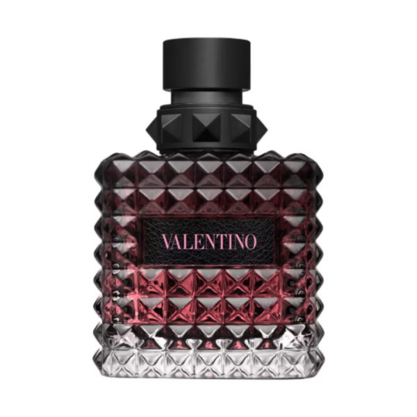 valentino studded glass perfume bottle in red and black tones valentino studded glass perfume bottle in red and black tones