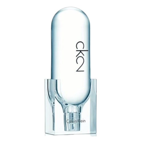 calvin klein ck2 eau de toilette perfume with clear and light blue bottle