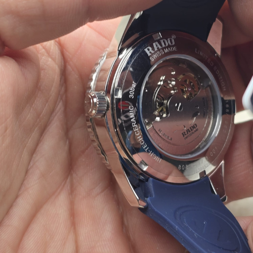 rado captain cook blue dial silicone strap