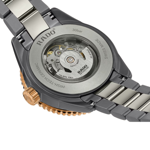 rado captain cook gray ceramic skeleton
