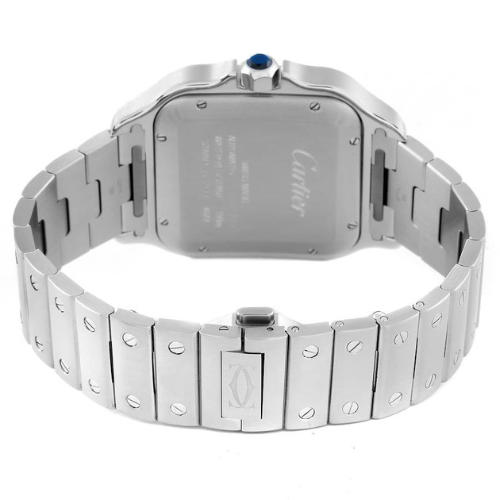cartier santos xl blue dial steel mens watch cartier santos xl blue dial steel mens watch
