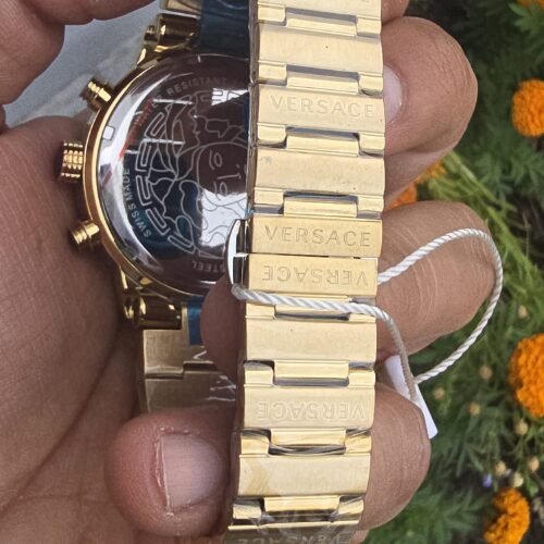 versace greca chronograph vez white