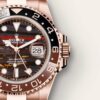 rolex gmt master2 oyster, color line, 40 mm, everose gold