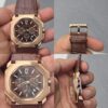bvl octo finissimo chronograph brown quartz