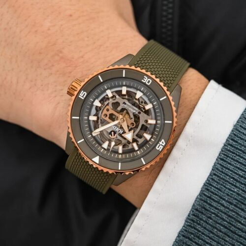 rado captain cook high tech ceramic skeleton in olive green rado captain cook high tech ceramic skeleton in olive green