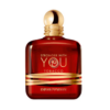 emporio armani square red glass perfume bottle with gold accents emporio armani square red glass perfume bottle with gold accents