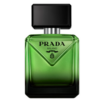 prada green paradigme eau de perfume bottle with black cap