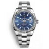 rolex sky‑dweller watch oyster steel blue dial