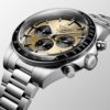 longines conquest automatic chronograph watch with a dial and black subdials longines conquest automatic chronograph watch with a dial and black subdials