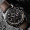 omega speedmaster chronograph watch with brown leather strap omega speedmaster chronograph watch with brown leather strap
