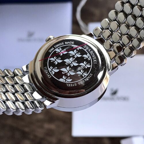 swarovski lake of shimmer stainless blue dial watch