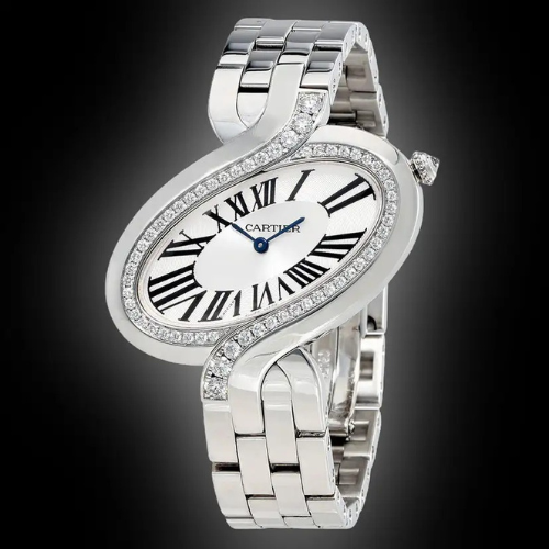 cartier delices de cartier white silver roman numerals watch cartier delices de cartier white silver roman numerals watch