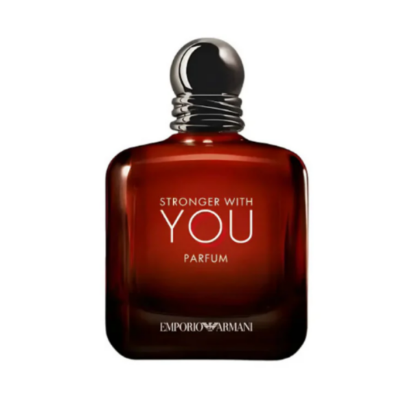 emporio armani stronger with you perfume bottle in deep amber red with black packaging emporio armani stronger with you perfume bottle in deep amber red with black packaging