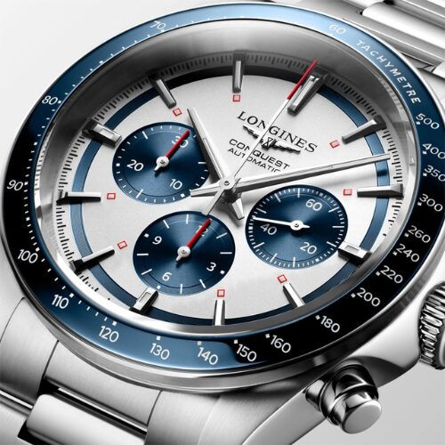 longines conquest automatic chronograph watch