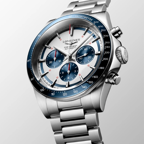 longines conquest automatic chronograph watch