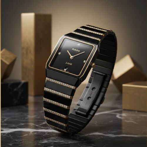rado anatom quartz black watch