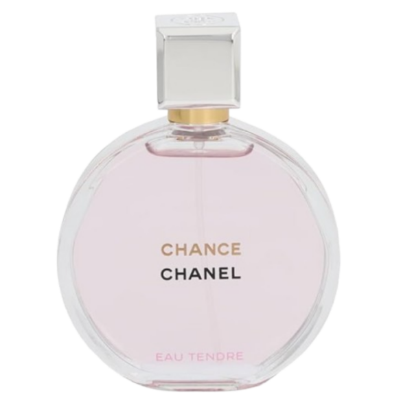 chanel chance eau tendre perfume in soft pink glass bottle with matching pink box chanel chance eau tendre perfume in soft pink glass bottle with matching pink box