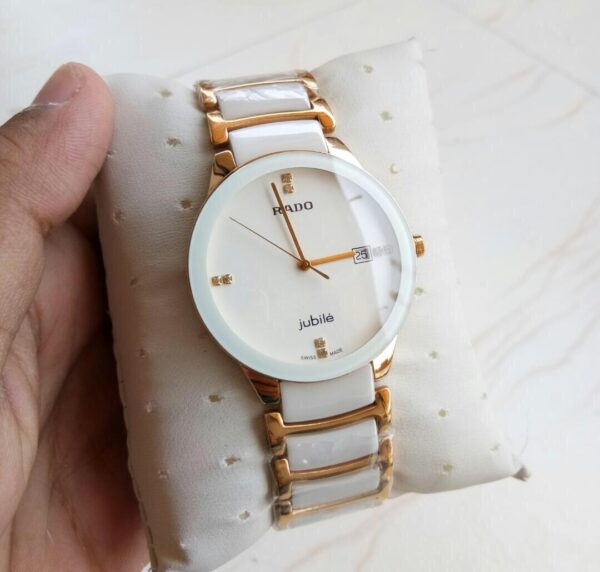 rado centrix full white with golden rado centrix full white with golden