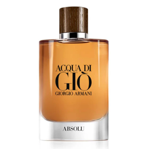 giorgio armani acqua di giò absolu perfume in an amber bottle with a silver base giorgio armani acqua di giò absolu perfume in an amber bottle with a silver base