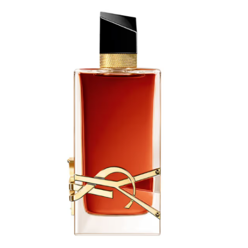 yves saint laurent libre le perfume in amber red with gold accents