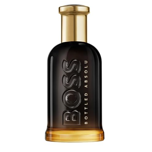 hugo boss bottled absolu perfume in dark amber brown