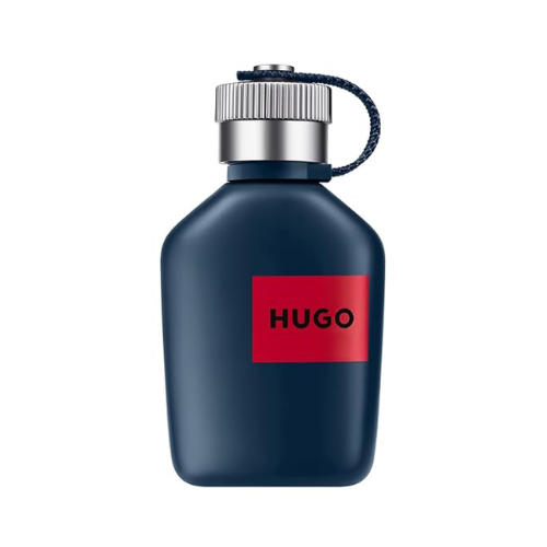 hugo navy blue perfume bottle with red logo hugo navy blue perfume bottle with red logo