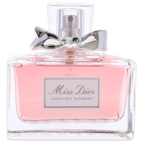 dior miss dior rosy pink perfume bottle with metallic silver bow