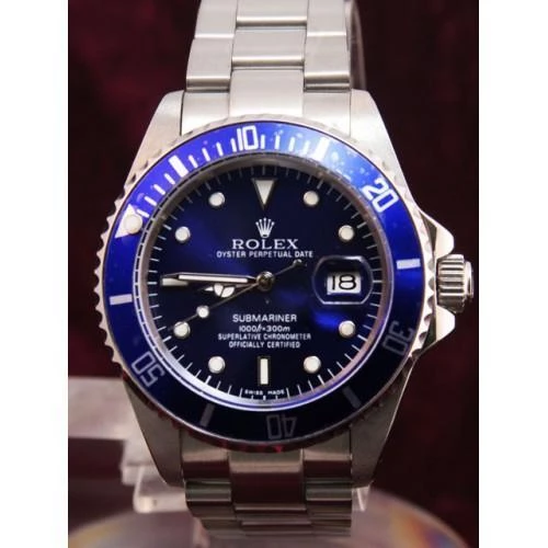 rolex submariner swiss mechanism blue 7655