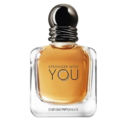 emporio armani stronger with you eau de toilette in a clear bottle with amber liquid emporio armani stronger with you eau de toilette in a clear bottle with amber liquid