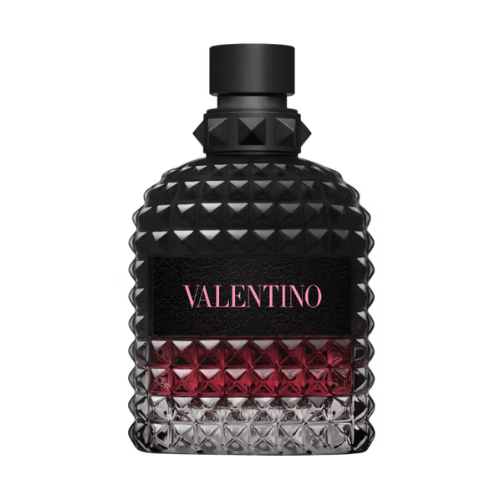 valentino uomo born in roma intense perfume with black and dark red gradient bottle valentino uomo born in roma intense perfume with black and dark red gradient bottle
