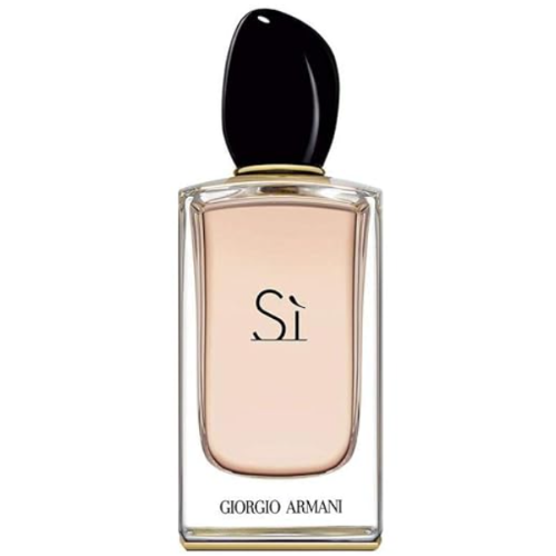 giorgio armani sì warm blush perfume bottle with shiny black cap giorgio armani sì warm blush perfume bottle with shiny black cap