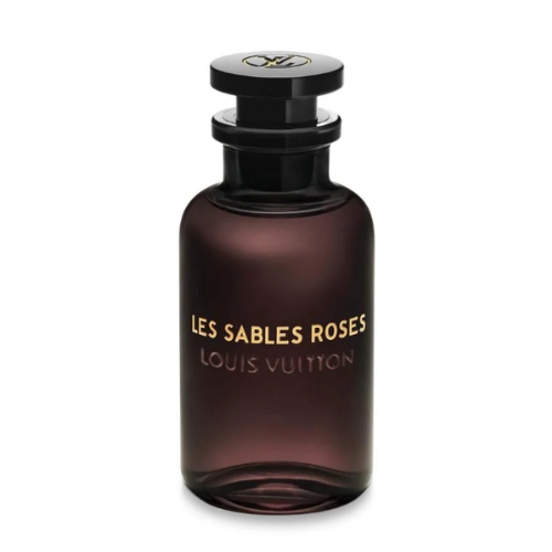 louis vuitton les sables roses dark brown perfume bottle with black cap