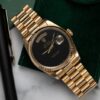 rolex yellow gold onyx day date watch rolex yellow gold onyx day date watch
