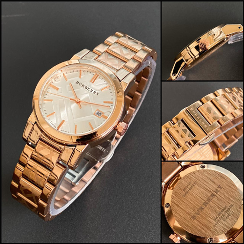 burberry rose gold with white dial