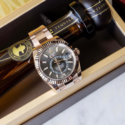 rolex watch sky dweller black dial