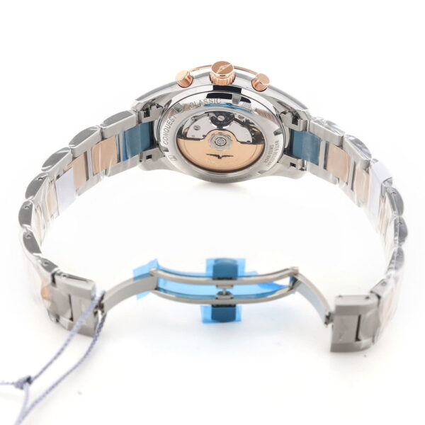longines conquest classic chronograph white 6755