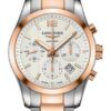 longines conquest classic chronograph white 6755