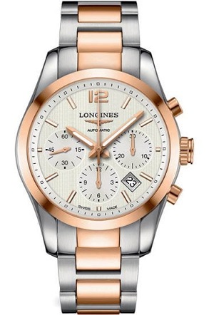 longines conquest classic chronograph white 6755