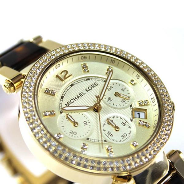 michael kors yellow gold plated chronograph watch mk568