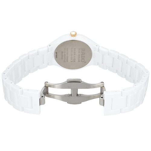 rado true thinline white ceramic