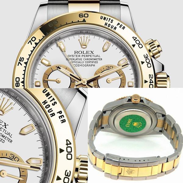 rolex daytona gold silver