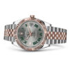 rolex oyster perpetual rosegold day date grey green
