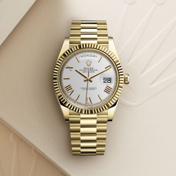rolex oyster perpetual day date gold with white dial rolex oyster perpetual day date gold with white dial