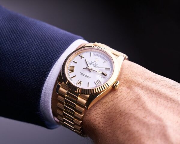 rolex oyster perpetual day date gold with white dial rolex oyster perpetual day date gold with white dial