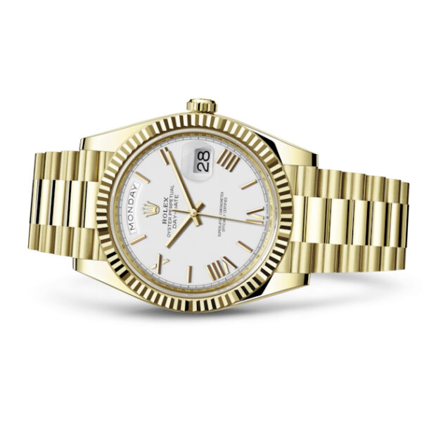 rolex oyster perpetual day date gold with white dial rolex oyster perpetual day date gold with white dial