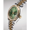 rolex oyster perpetual datejust olive green ladies