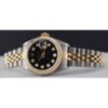 rolex date just gold silver black dial diamond 5678 women rolex date just gold silver black dial diamond 5678 women