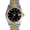 rolex date just gold silver black dial diamond 5678 women rolex date just gold silver black dial diamond 5678 women