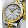 rolex date just gold silver white dial 8897 women
