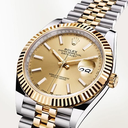 rolex datejust men oystersteel and yellow gold